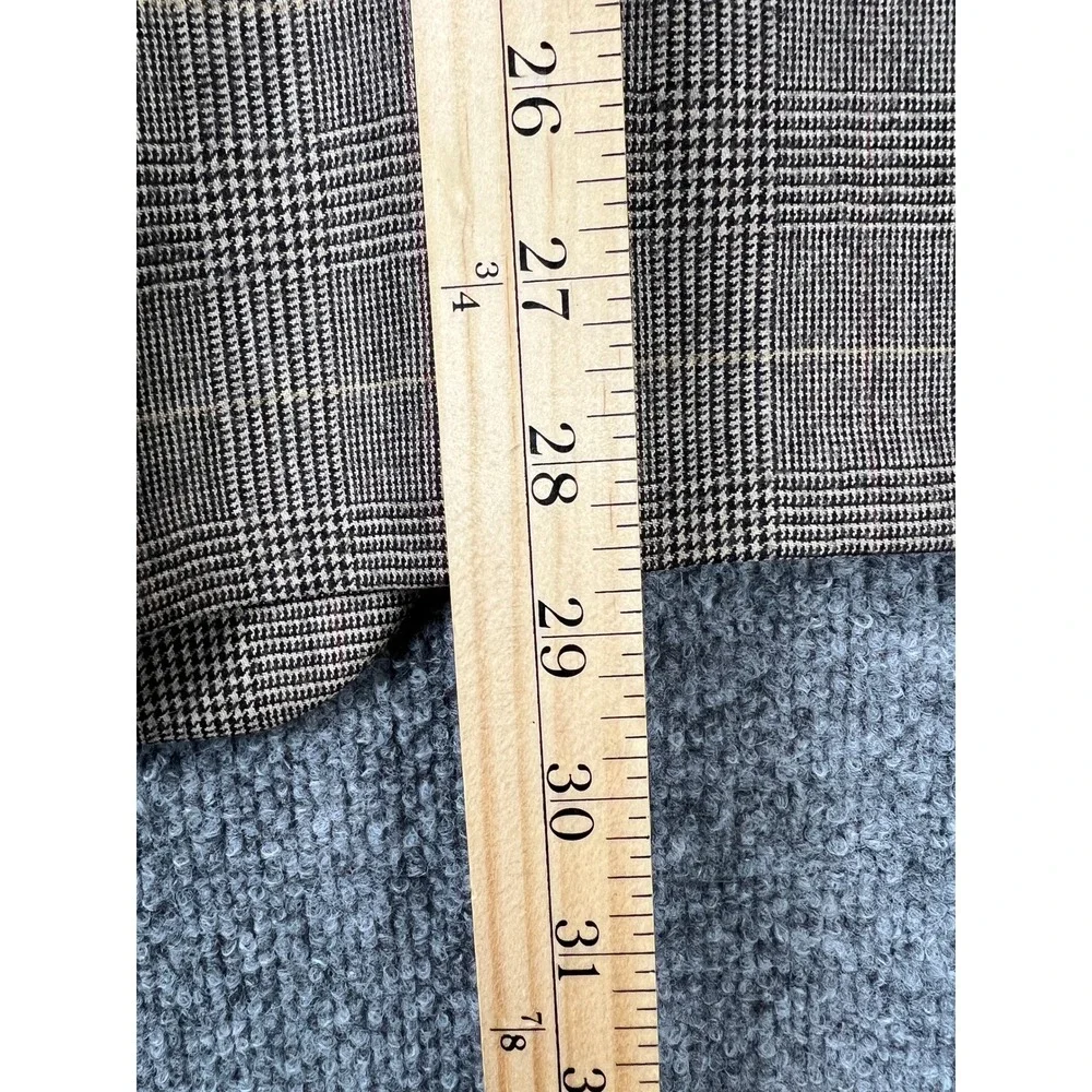 Banana Republic Blazer Mens 38S Tan Brown Wool Glen Plaid Sport Coat Old Money